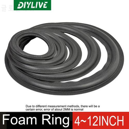 DIYLIVE 4-12 inch subwoofer foam edge folding ring speaker repair accessories subwoofer (50 ~ 290mm) 3 3.5 4 5 6.5 8 10