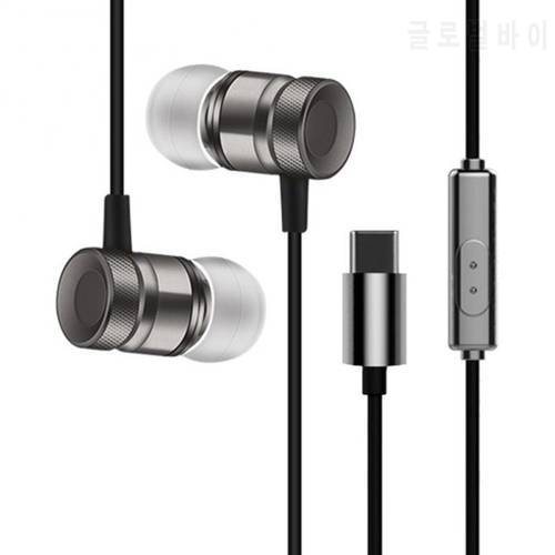 USB Type-C In Ear Earphone With Microphone 1.2 M Metal Wired Headset For Letv 2 X620 Letv 2 Pro Letv Max2 X820 Type C Phones