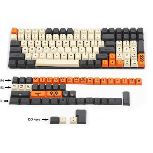 Cherry Carbon Mac Keycap | Dye Sub PBT Keyset | ANSI 61 64 68 84 87 96 104 | For MX Mechanical Keyboard DIY