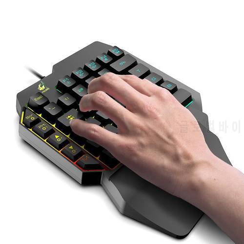 Single Handed Gaming Membrane Mini keyboard 39 keys one hand RGB Backlit Ergonomic Game Keypad For PC Laptop Pro gamer