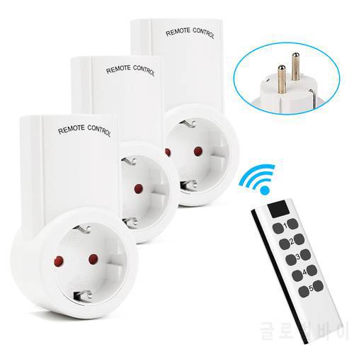 Universal 433 mhz Remote Control 15A EU French Power Plug Wireless Switch Smart Socket Programmable Electrical Outlet Switch