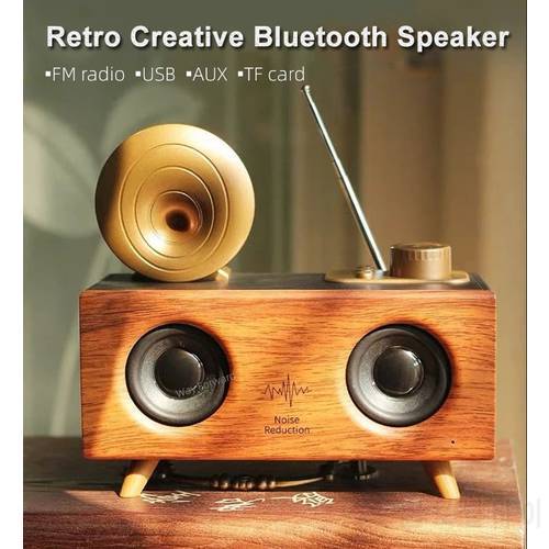 High Power Portable Boombox Home Wireless Bluetooth Speaker Subwoofer Loudspeaker Super Bass Surround Retro Soundbar Big Radio