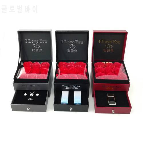 Lexing New Design Gift Box With Flowers Homemade Wedding Invitation Colors Printing