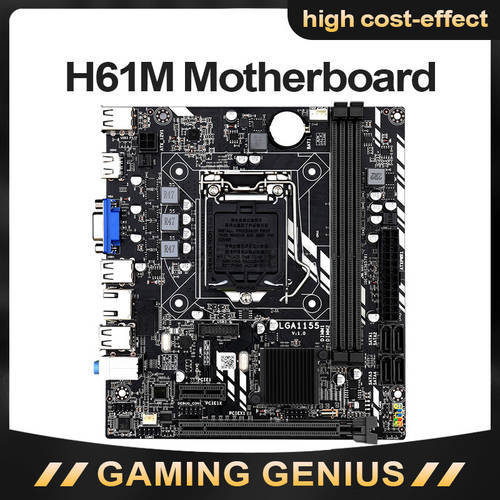 Refurbished Mainboard H61 Motherboard DDR3 Memory Max 16GB M-ATX Desktop Mainbord LGA1155 Socket Intel Core i3 i5 i7 Processor