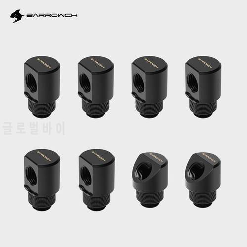 Barrowch 6pcs 90°Rotary Adapter +2pcs 45°Rotary Adapter &39G1/4&39 thread with smooth surface water cooling Adaptors Metal M to F