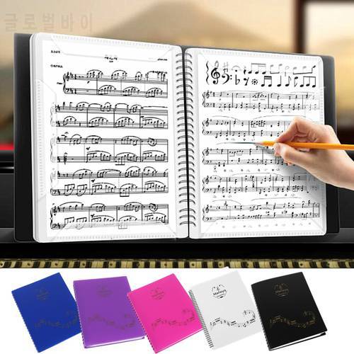 60 Pages A4 Music Practice Notebook Piano Violin Universal Five-line Music Score Accessories Storage Holder