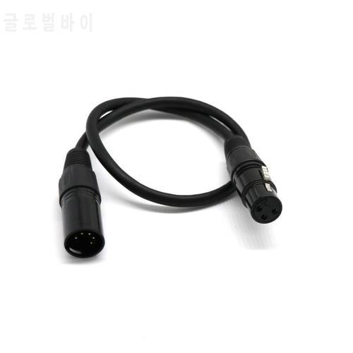 0.5M 5 Pin XLR Male Connector For 3 Pin DMX Female Connector Adapter Cable