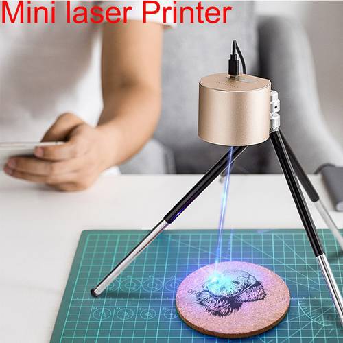 Mini laser printer Portable Laser Engraving Machine 3D Printer Desktop Etcher Cutter DIY Engraver Lifetime 10000 hours R30