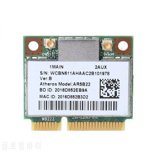 AR9462 AR5B22 WB222 Half Mini PCIe 300Mbps Bluetooth4.0-compatible WLAN Wifi Wireless Card Adapter for PC Computer Laptop