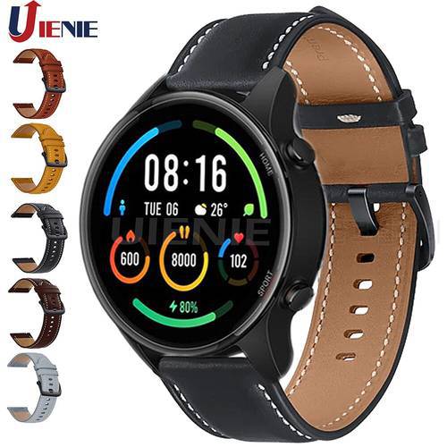 Leather Band Strap for Xiaomi Smart Mi Watch Color Sports Edition Watchband Bracelet 22mm Wristband for Huami Amazfit gtr 2 2e