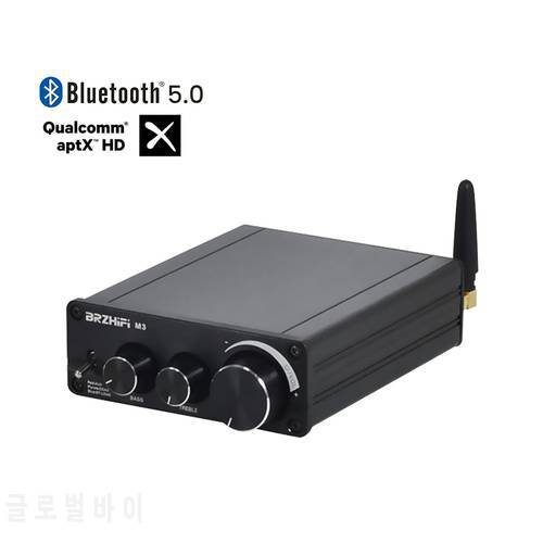 BRZHIFI Bluetooth 5.0 QCC5125 MA12070 Amplifier 2*80W 2.1 Power HD Audio AUX APTX APTX-HD HiFi Mini Amp DIY Stereo Home Theater