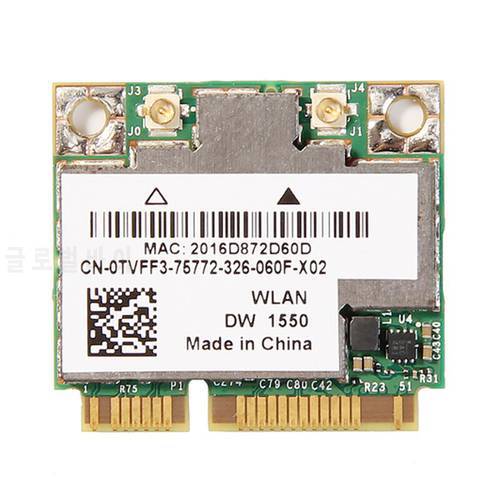 Dual Band For BCM94352HMB DW1550 867Mbps Wifi Bluetooth BT 4.0 Mini PCI-E Half Wireless WI-Fi Card BCM94352 802.11/ac