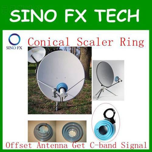 Conical Scaler Ring & LNB Bracket C Band LNB Kit FTA Offset Antenna Get C-band Signal