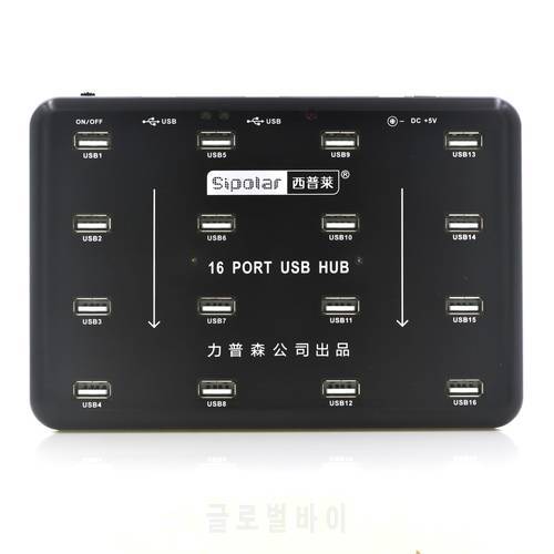 Sipolar A100 16 Port Industril USB 2.0 Duplicators Hub Copiers Supports U-Disk TF Card Reader Batch Production Testing Copy