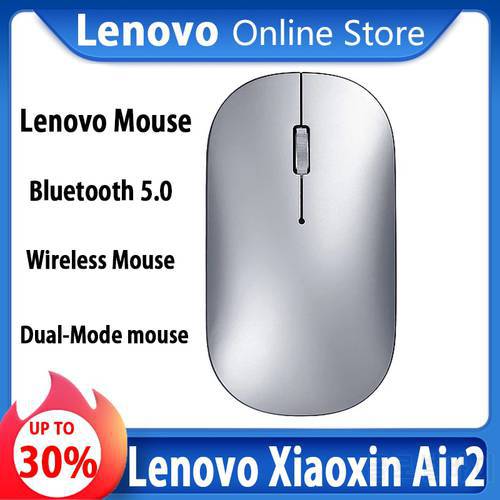 Lenovo Original Xiaoxin Air2 Bluetooth Mouse Bluetooth Wireless Dual-Mode Mouse 4000DPI BT V5.0 Nano For Laptop Pc Win7/8/10 Mac