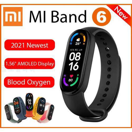Original Xiaomi Mi Band 6 Sport Wristband Heart Rate Fitness Tracker 1.56 