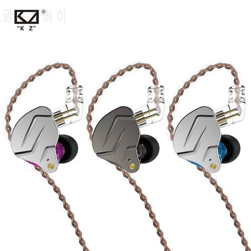 KZ ZSN Pro Headphones In Ear Monitor Hybrid Technology Best Earphone 1BA+1DD HIFI Bass Phone Metal Wired Headset With Microphone