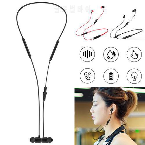 5.0 Bluetooth Earphone Sports Neckband Magnetic Wireless earphones Stereo Earbuds Music Metal Headphones With Mic For All Phones