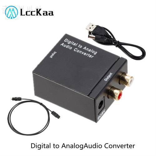 Digital to Analog Audio Converter Digital Optical CoaxCoaxialToslink to Analog RCA L/R Audio Converter Adapter Amplifier
