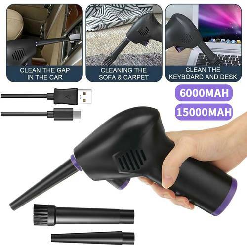 Cordless Air Duster for Computer Laptop USB Rechargeable Car Cleaner Compressed Air Blower Cleaning Tool For Keyboard Sofa