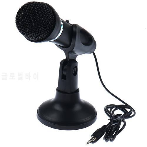 Universal Microphone 3.5mm Plug Home Stereo MIC Desktop Stand For YouTube/PC/Video/Skype Chatting Gaming Podcast Recording