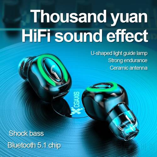 Mini Single Bluetooth Earphones Men Women Wireless Earbuds In Ear Handsfree With Mic Stereo Surround Sport Bluetooth 5.1 Headset