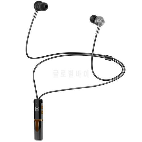 Neck-Style Magnetic Bluetooth Headset Wireless Sports Headset Hanging Neck Bluetooth 5.0 In-ear Headset For Running