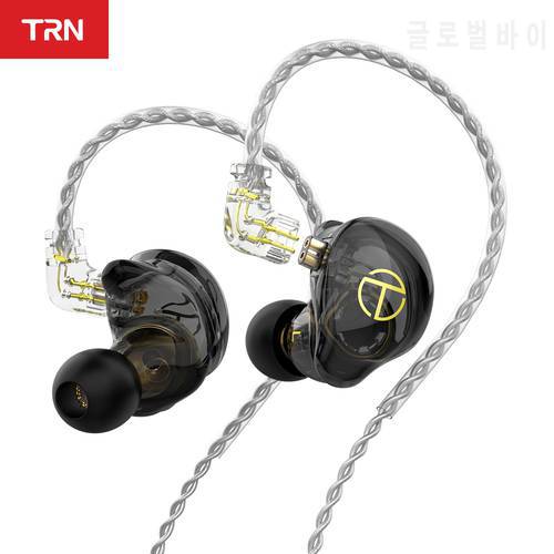 TRN ST2 1BA+1DD Hybrid technology Earphones HIFI Bass Earbuds In Ear Monitor Headphones Sport Noise Cancelling Headset MT1 ST1
