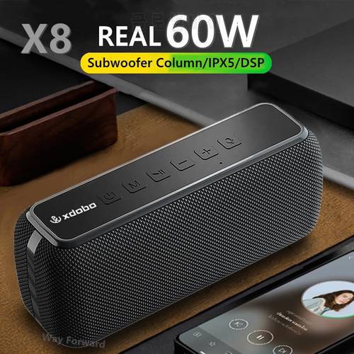 XDOBO X8 Bass Column Wireless Waterproof Portable Bluetooth Speaker Subwoofer Boombox TWS Stereo HIFI Loudspeaker Music Center