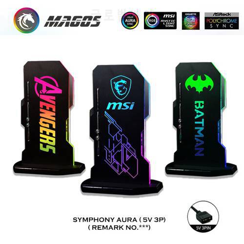 Video Card Support RGB, Customized Logo Bracket, GPU Stand Holder For Graphics Jack Computer Gamers Personalise MOD Part