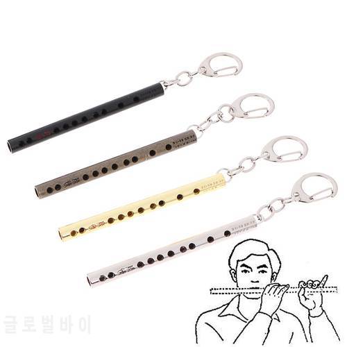 1Pc Mini pocket Musical Instrument Keychain Cosplay prop Accessories flute keyring key chain Pendant
