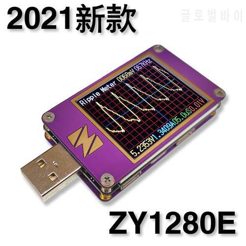 ZY1280 ScopeMeter USB Voltage Current Capacity Tester Ripple Fast Charge Protocol PD3 QC4 SC PPS VOOC
