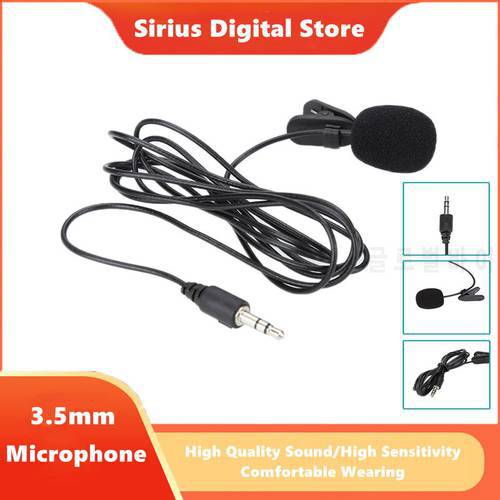 Mini Microphone 3.5mm Jack External Clip-on Lavalier Universal Compatible Smartphone Computer Interview Use Portable Microphone