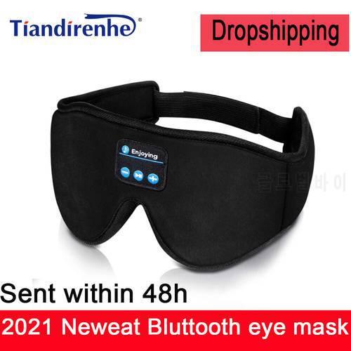 Bluetooth mask Sleep Headphone Music Eye Mask Factory Spot stock Dropshiping with microphone Anti noise call headband