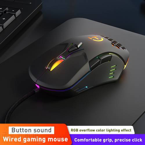 RGB Wired Gaming Mouse Ergonomic 2400DPI Optical 7D Button USB Wired Mouse Luminous Wired Mice For Office Laptop Computer Mice