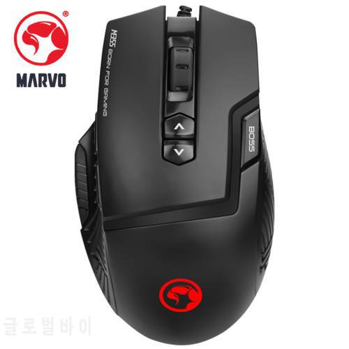 MARVO M355 Gaming Mouse Gaming Optical Sensor Mice 7 Colors Backlight Computer Mouse