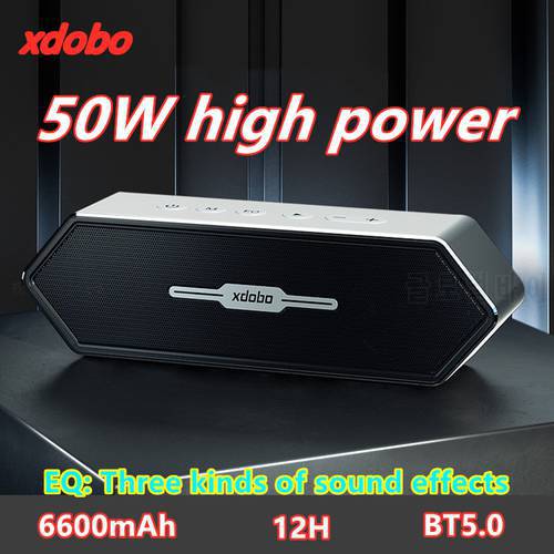Xdobo50W Power Waterproof Bluetooth Speaker Subwoofer Strong Bass Wireless Gaming Speaker Trendy Diamond Shape Portable Soundbar