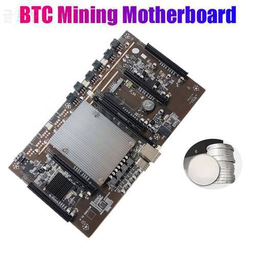 HOT-BTC Mining Motherboard BTC79X5 V1.0 LGA 2011 DDR3 Supports 32G 60mm Pitch Support RTX3060 Graphics Card for BTC Miner