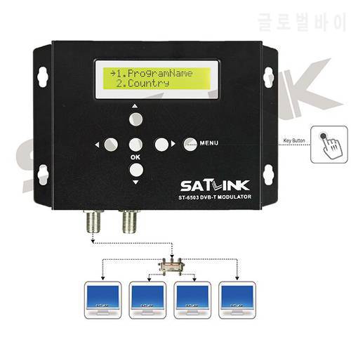 [Genuine] Satlink ST-6503 DVB-T 1 Route modulator HD 1080P MPEG4 without AV