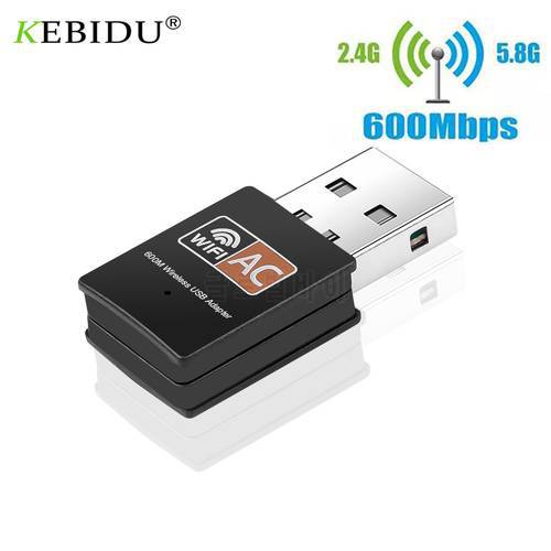 USB WiFi Adapter 600Mbps Dual Band 2.4/5Ghz Wireless External Receiver Mini WiFi Dongle Network Card For PC Laptop
