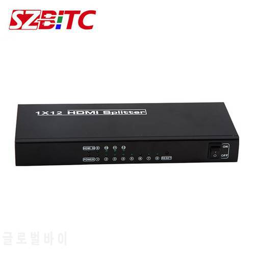 SZBITC 12 Channels 4k HDMI Splitter 1x12 HDMI Distributor 1 in 12 out EDID For HDTV XBOX program