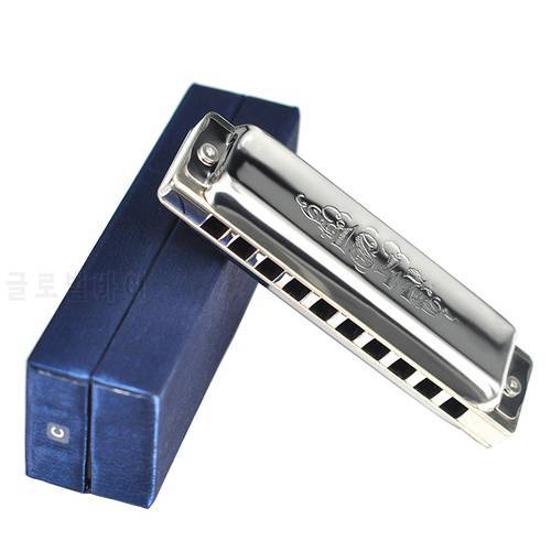 Seydel 1847 Lightning Diatonic Harmonica 10 Notes Blues Harp Key Of C Stainless Steel Reeds Comb Cover Professional Instruments