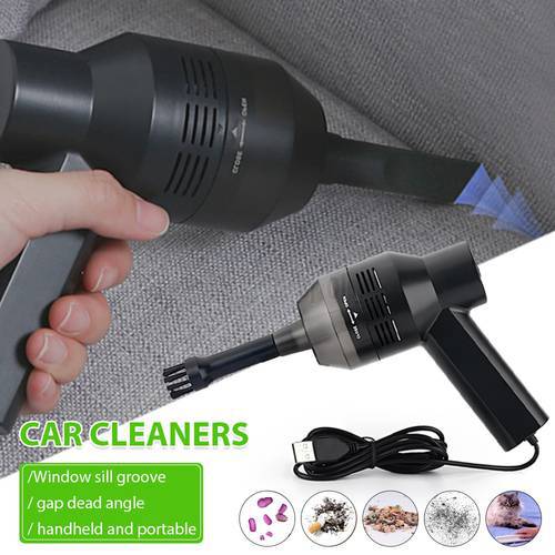Mini Air Duster Wired USB Rechargeable Car Vacuum Cleaner Strong Suction Portable Blower for Car Home Keyboard Small Appliances