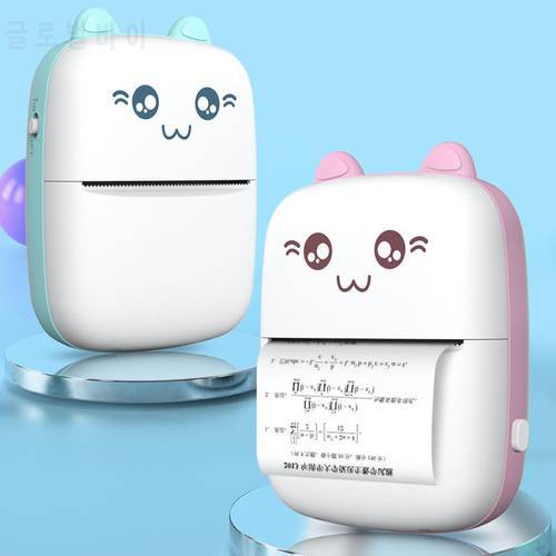 New Portable Mini Wireless Thermal Photo Printer Pocket Cute Sticker Printer Paper Roll for Android iOS DIY Home Note Printing