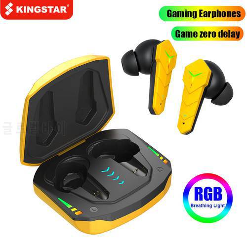 KINGSTAR TWS Bluetooth Gaming Earphone Noise Canceling Sports Wireless Headphones HIfi Stereo Earbuds Gamer Headset With Mic