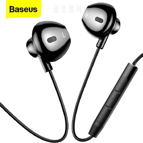 Baseus Wired Earphone 3.5mm Jack Earbud Headset Earphone With MIC Stereo Sound In Ear Headphone For iPhone Samsung Xiaomi Phone