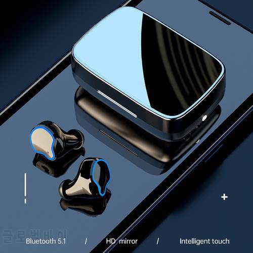 BKM Bluetooth 5.1 Earphones TWS Wireless Headphone 9D Stereo Sports Waterproof Earbuds Headsets With Microphone Charging Box