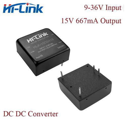 5pcs/lot Hi-Link 10W DC-DC Converter URB2415YMD-10WR3 24V(9-36Vdc) to 15V 666mA DC to DC Step Down Converter/Module 9-36V Input