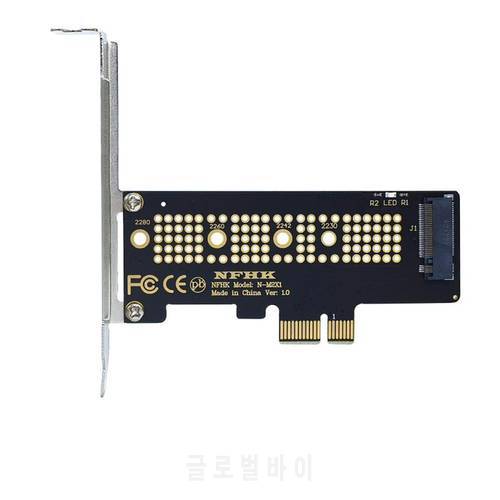 NVME SSD M2 PCIE 1x Adapter PCIE To M2 Adapter M.2 NVME SSD To PCI Express X1 Card Riser Adapter M Key For 2230-2280 M2 SSD