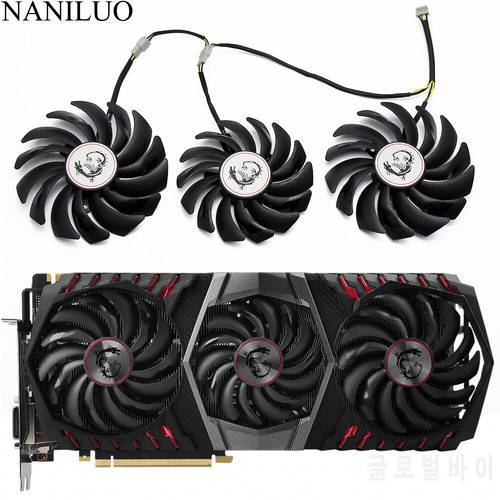 New PLD10010S12HH PLD09210S12HH 4Pin Cooler Fan Replacement For MSI GEFORCE GTX 1080 Ti Gaming X Trio Graphics Card Cooling Fans